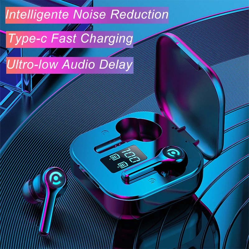 

Hembeer ES1 Wireless Headphones Bluetooth-compatible Earphones Headsets Gaming Headphones with Microphone for All Phone