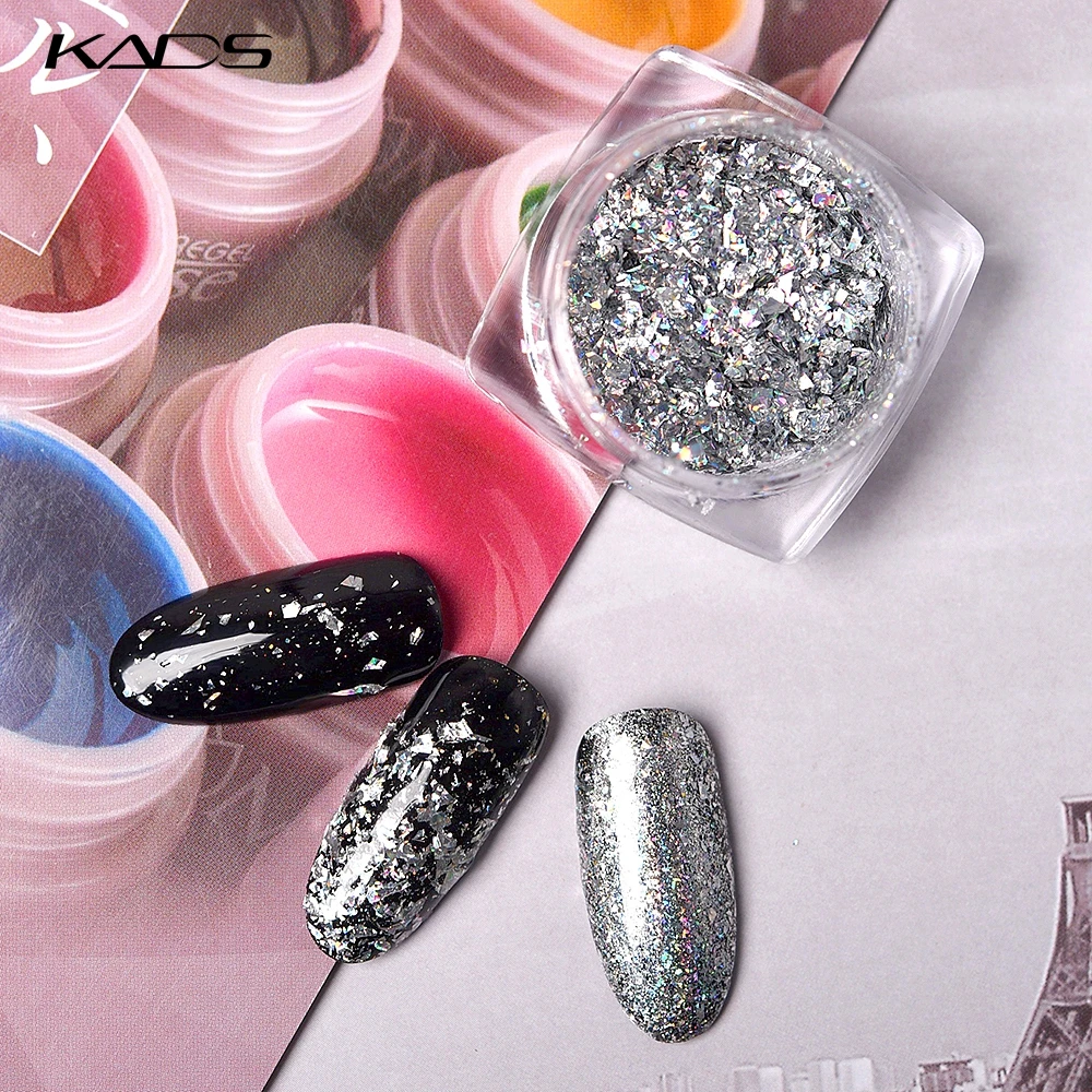 KADS 1 шт. 0 2 г Лазерная серебряная пудра павлина инструменты для маникюра Подвески