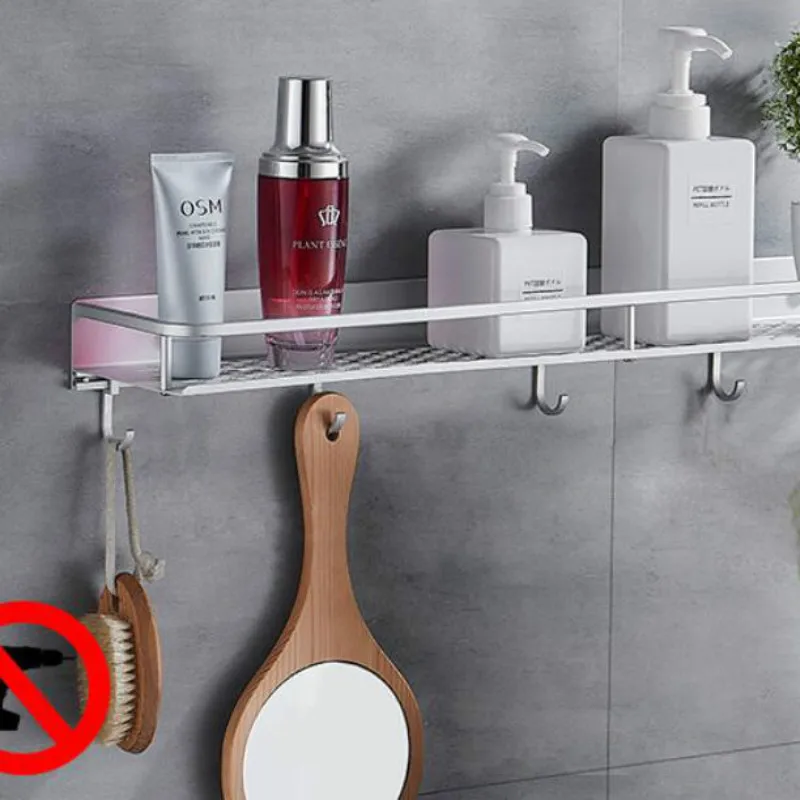 

Punch-free Hot Seamless Toilet Rack Hook Bathroom Wall Toilet Kitchen Bathroom Wall Hanging Drain Storage Multi-layer G8039