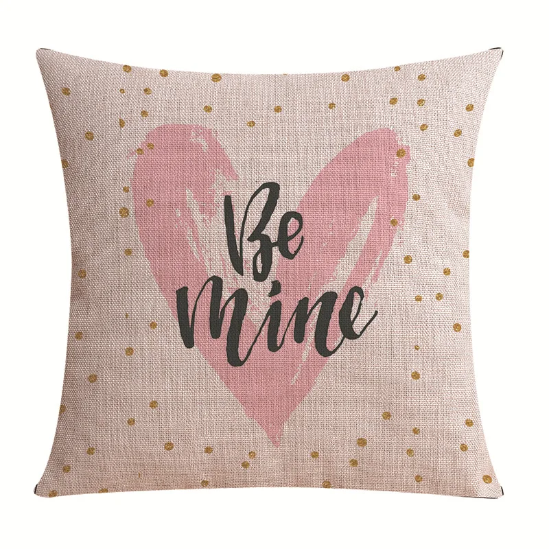 

подушка обнимашка Cushion cover Розовая хлопковая льняная наволочка в форме сердца для девушек, подушка для дивана, офисное кресло, подушка на тал...