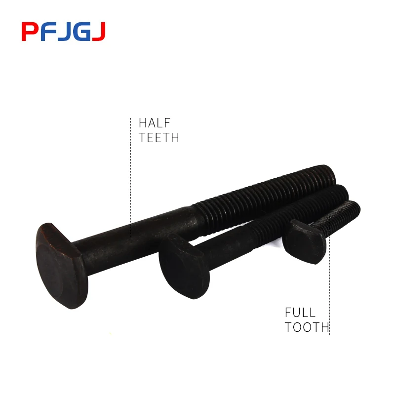 Peng Fa 2/1 шт. M6 M8 M10 из углеродистой стали болты черный 4,8 прочность винт с Т-образным ремешком валик болт