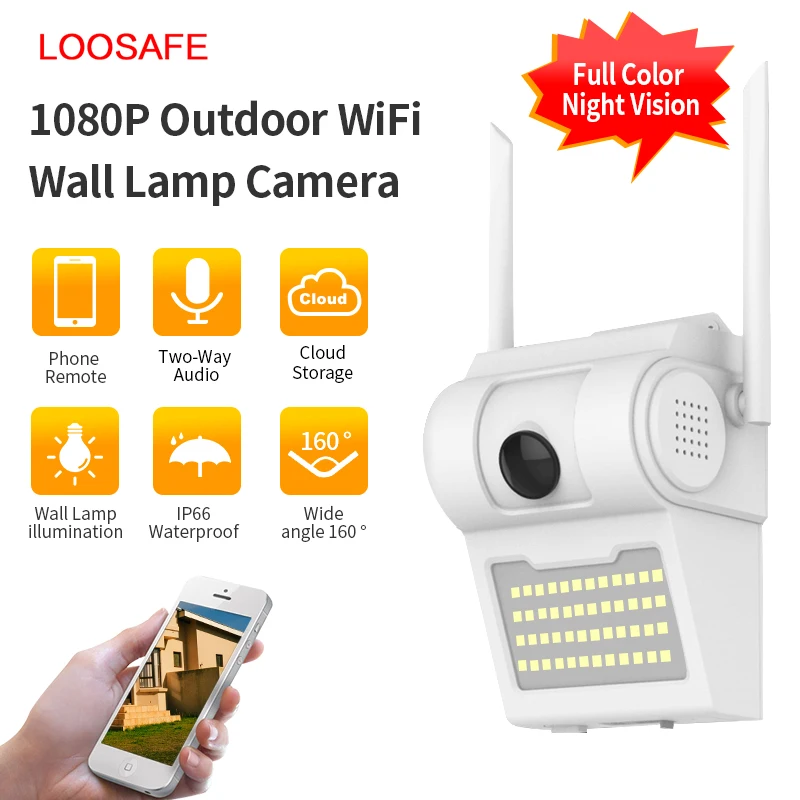 IP Камера уличная водонепроницаемая IP66 48 светодиодов 1080P Wi Fi|Камеры