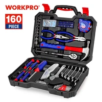 workpro 160pc tool set hand tools for daily use home tool set househould tool kits screwdriver set wrench knife pliers