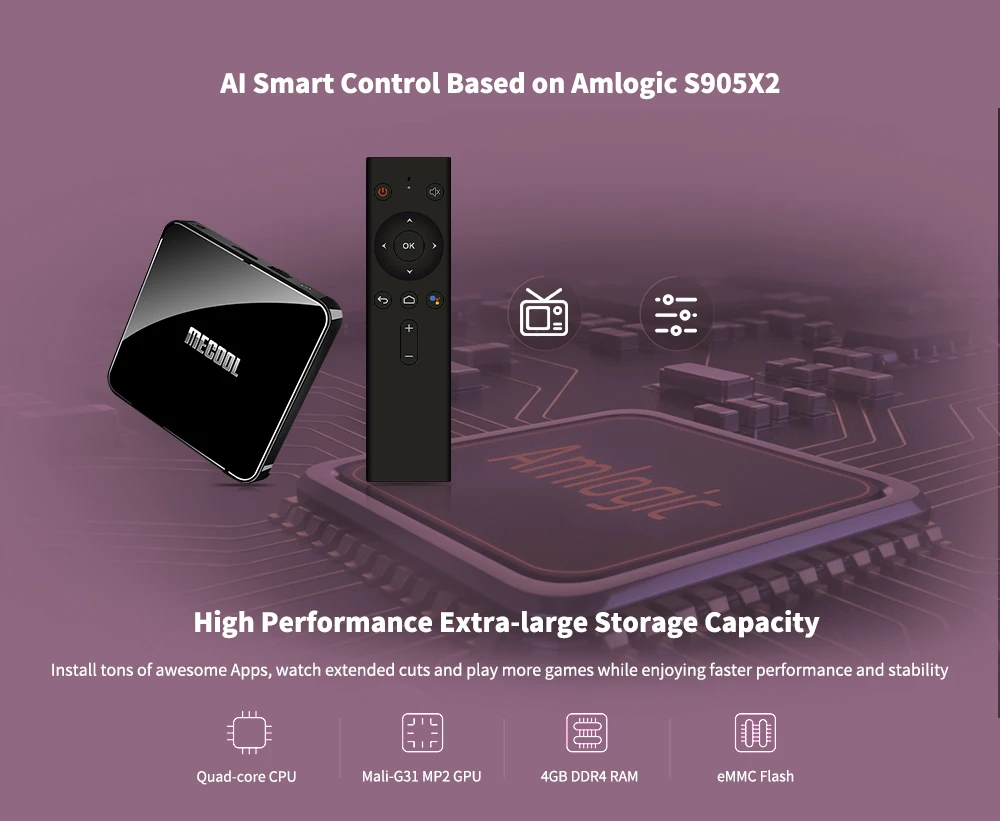 ТВ приставка MECOOL KM3 Android 9 0 Amlogic S905X2 4 Гб DDR4 RAM 128 ГБ ROM 2 4G + 5G WiFi Bluetooth 100 Мбит/с Ethernet