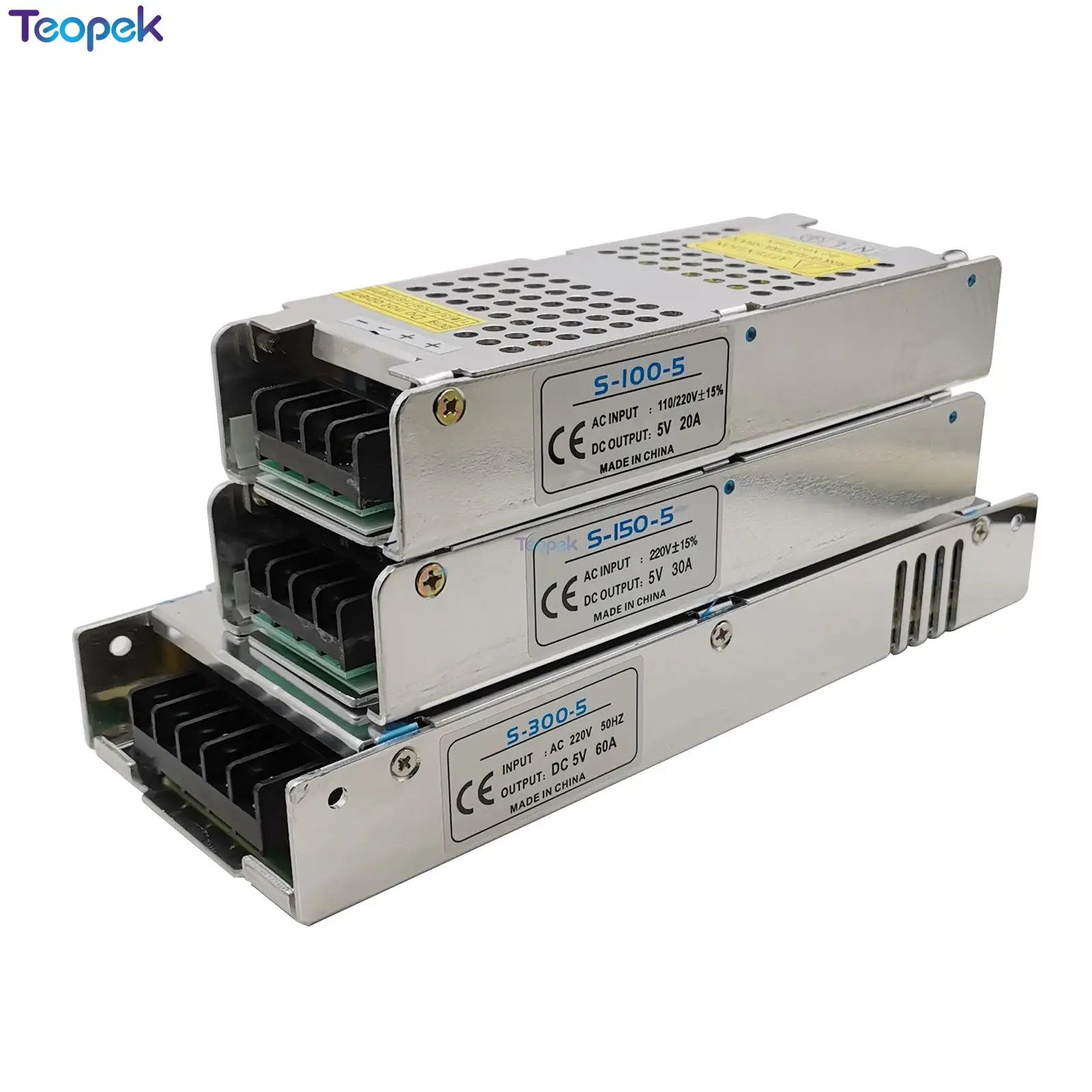 Ультратонкий источник питания AC110V 220V к DC5V 4A 20A 30A 60A AC к DC переключатель постоянного напряжения