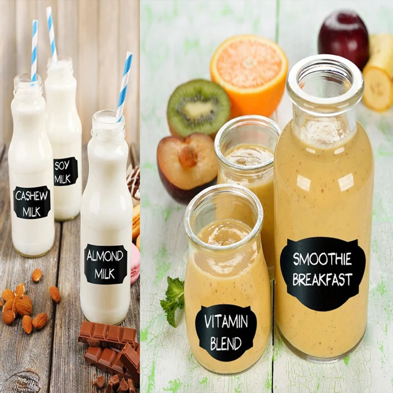 

Self Adhesive Sticker Chalk Label Paper Removable Blackboard Coated Paper Glass Bottle Design Frosting
