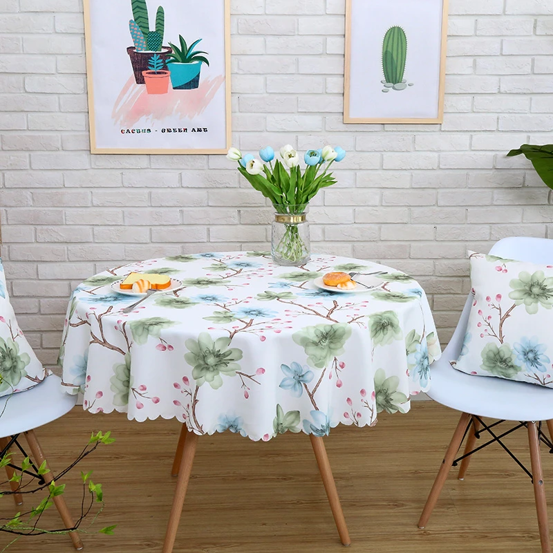 Новый Свежий водонепроницаемый круглый стол ткань Листья плед квадратная