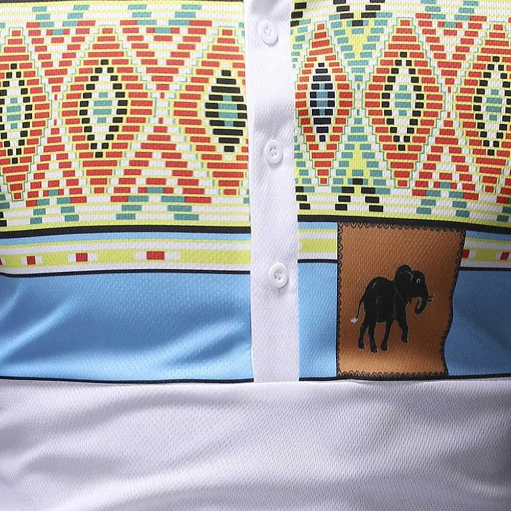 Fadzeco белая африканская фотография мужская летняя новая модель 2019 года слон батик