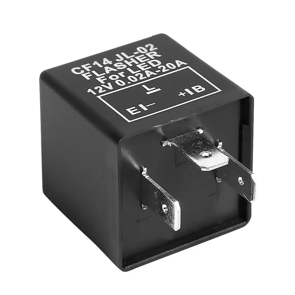 

3-Pin CF14 JL02 EP35 LED Flasher Relay 12V Fix for Turn Signal Hyper Flash MGO3