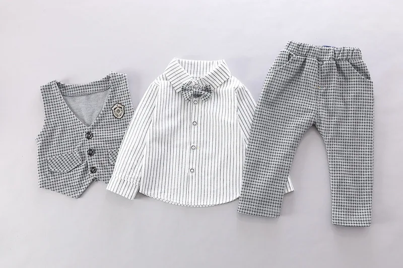 Мужской Клетчатый костюм-тройка MESOLO модный клетчатый костюм для мальчиков от 0 до