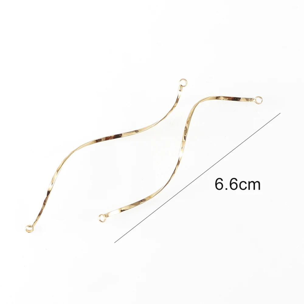 kc gold color 10 шт. S форма двойной цилиндр шатун металлические серьги клипса крюк DIY ручной работы ювелирные изделия материалы аксессуары - Цвет: kc gold color