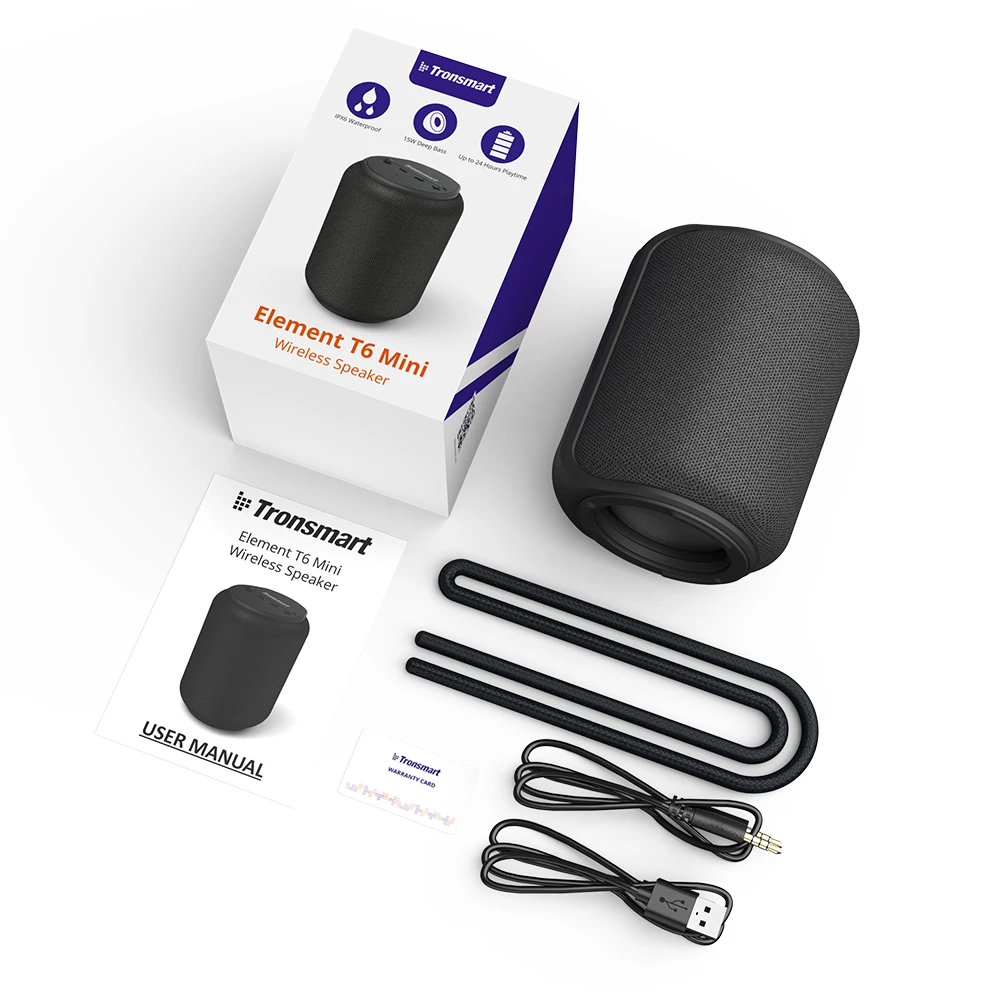 Tronsmart T6 Mini TWS Bluetooth динамик IPX6 Водонепроницаемый беспроводной портативный с