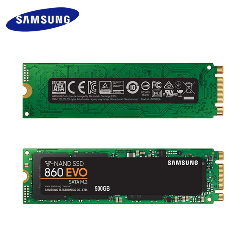 Внутренний жесткий диск SAMSUNG SSD 860 EVO M.2 2280 SATA 2 ТБ 1 500 Гб 250 ГБ для ноутбуков