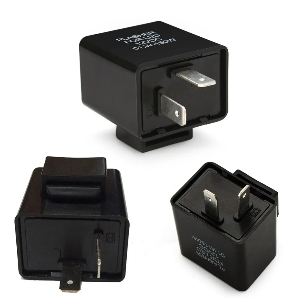 

12 В 2-контактный мотоцикл мигалка регулируемый электронный светодиодный проблесковый маячок реле указатель поворота Индикатор для указате...