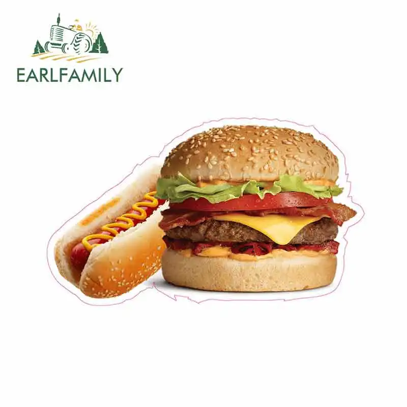 EARLFAMILY 13 см x 7 8 для гамбургеров и хот-догов автомобильные наклейки виниловые