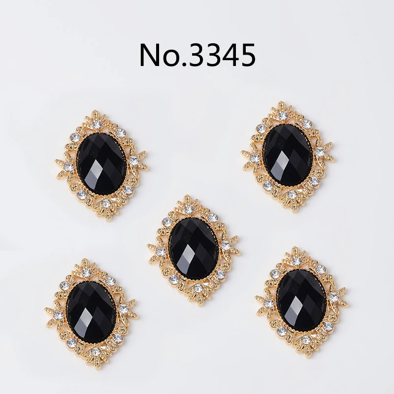

5pcs 10pcs Rhinestone Flower Beads Imitation Diamond Crystal Cabochon Beads for Brooch Headwear Jewelry Components Craft DIY