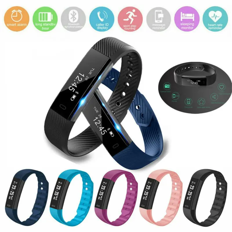 Смарт FIT BIT Bluetooth сердечного ритма кровяное давление фитнес-трекер часы ID115