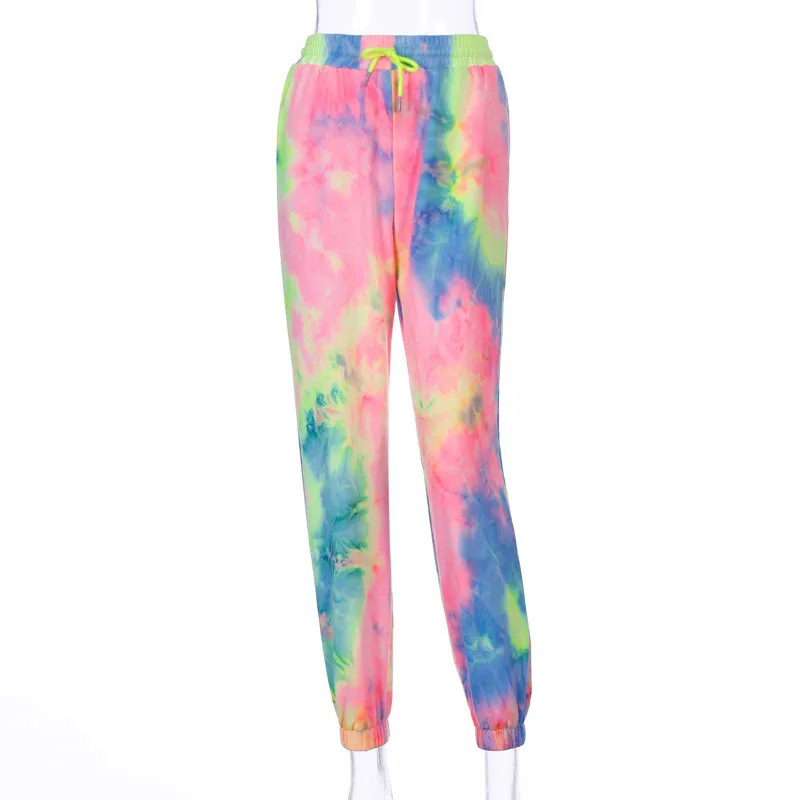 

Hot Sale Tie Dye Printed Sweatpants Women Fashion Harajuku Jogger Pants Colorful Autumn Pants Loose Streetwear Women Trousers