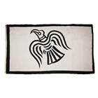 3x5 футов, черно-белый флаг викингов с вороном, 150x90 см, 100D полиэстер, латунные кольца, флаг на заказ