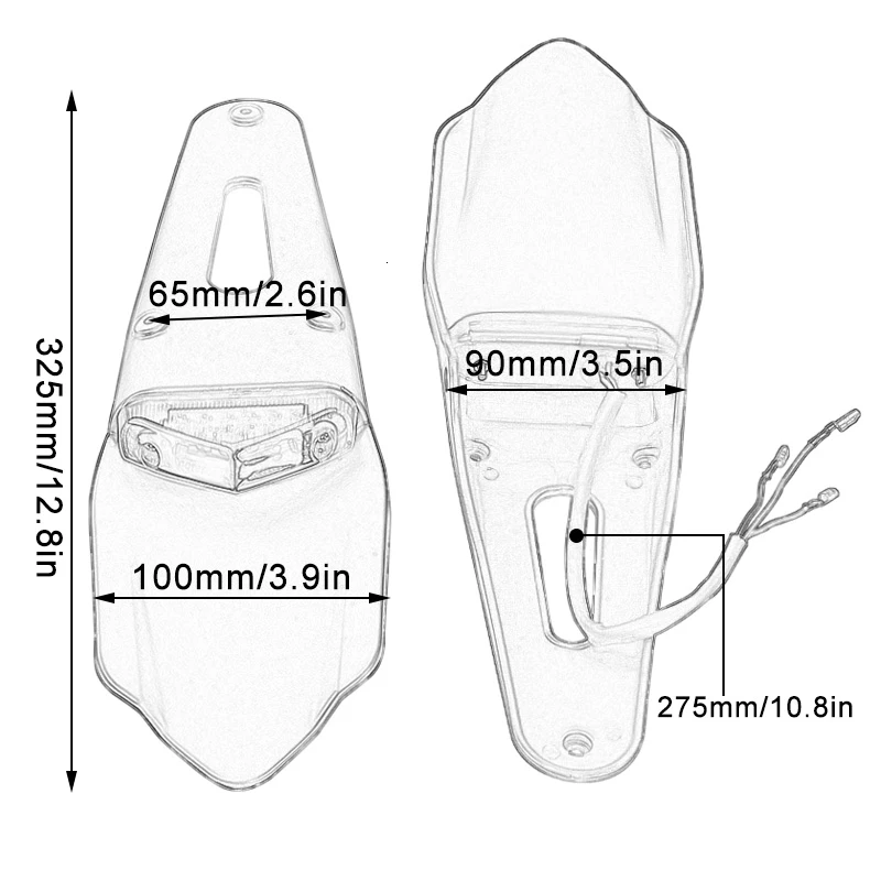 NS модифицированное заднее крыло мотоцикла Стоп задний фонарь для мотокросса