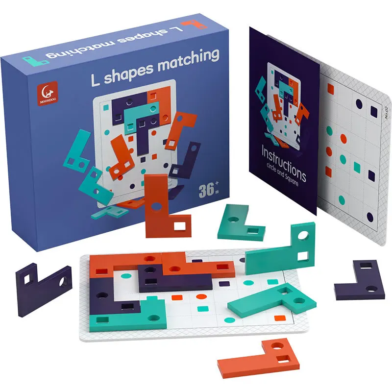 

Children Puzzle Toys L-Shaped Matching Board Game Kids 3+ Years Early Education Intelligence Cognitive Logic Training Toy Gift