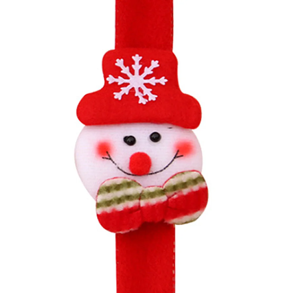 1 шт. новогодние Круглые Наручные часы-браслет с Санта-Клаусом снеговиком оленем |