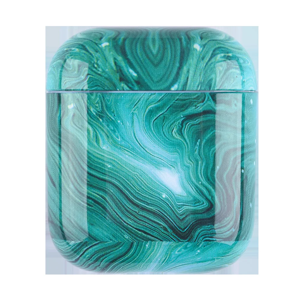 

For Apple Airpods 1 / 2 Bluetooth Headset Cover Marbling PC Hard Case Headset Cover