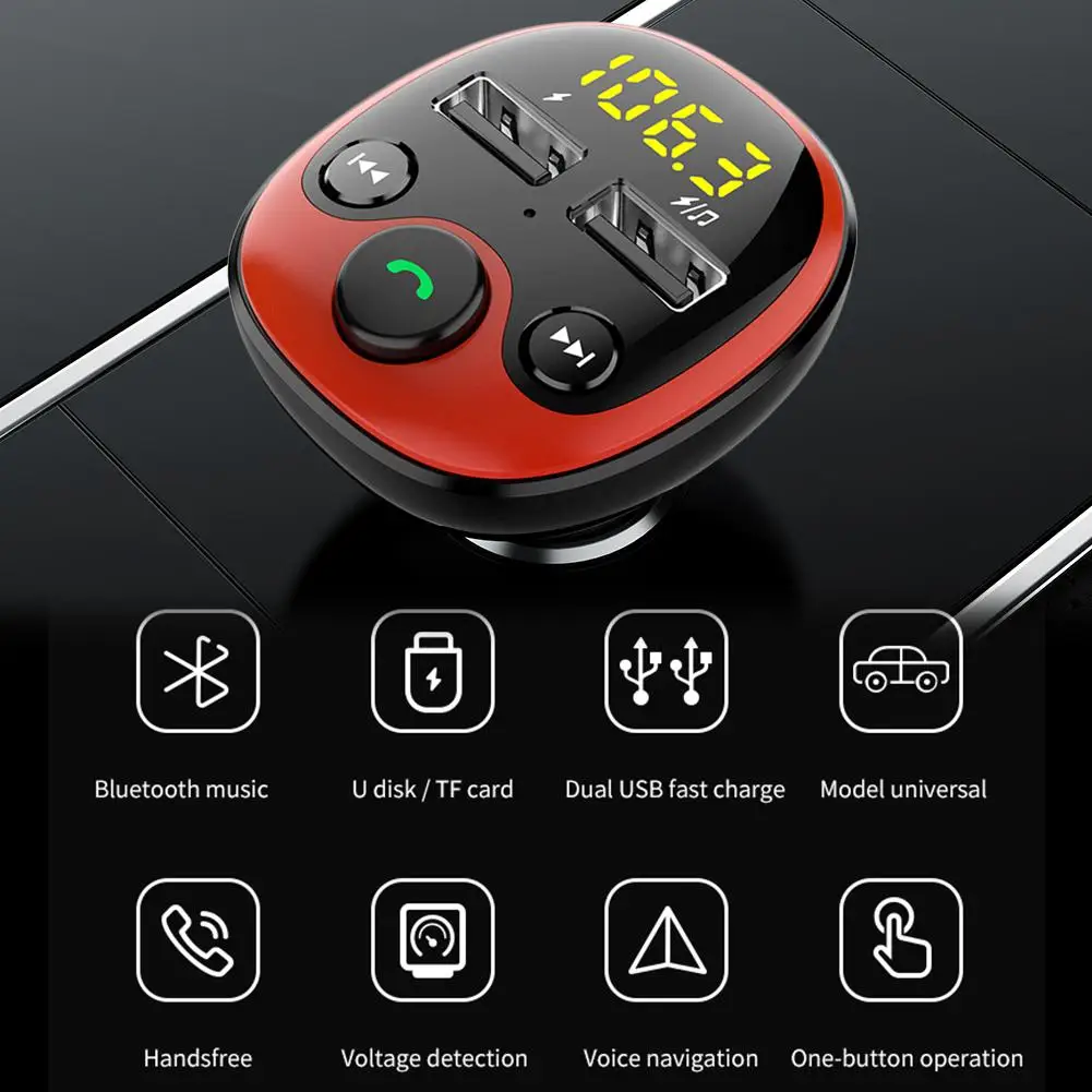 Bluetooth-модулятор Автомобильный с поддержкой Bluetooth и 2 USB-портами - купить по