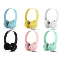kids headphones with mic stereo music earphones candy color 3 5mm wired children headsets for ipad tablet smart phones