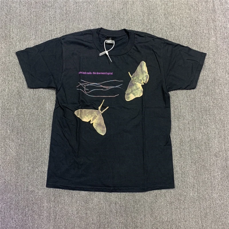 

New Travis Scott T-Shirt Men's And Women's 1:1 Best Quality Butterfly Print Men's And Women's T-Shirt Black White