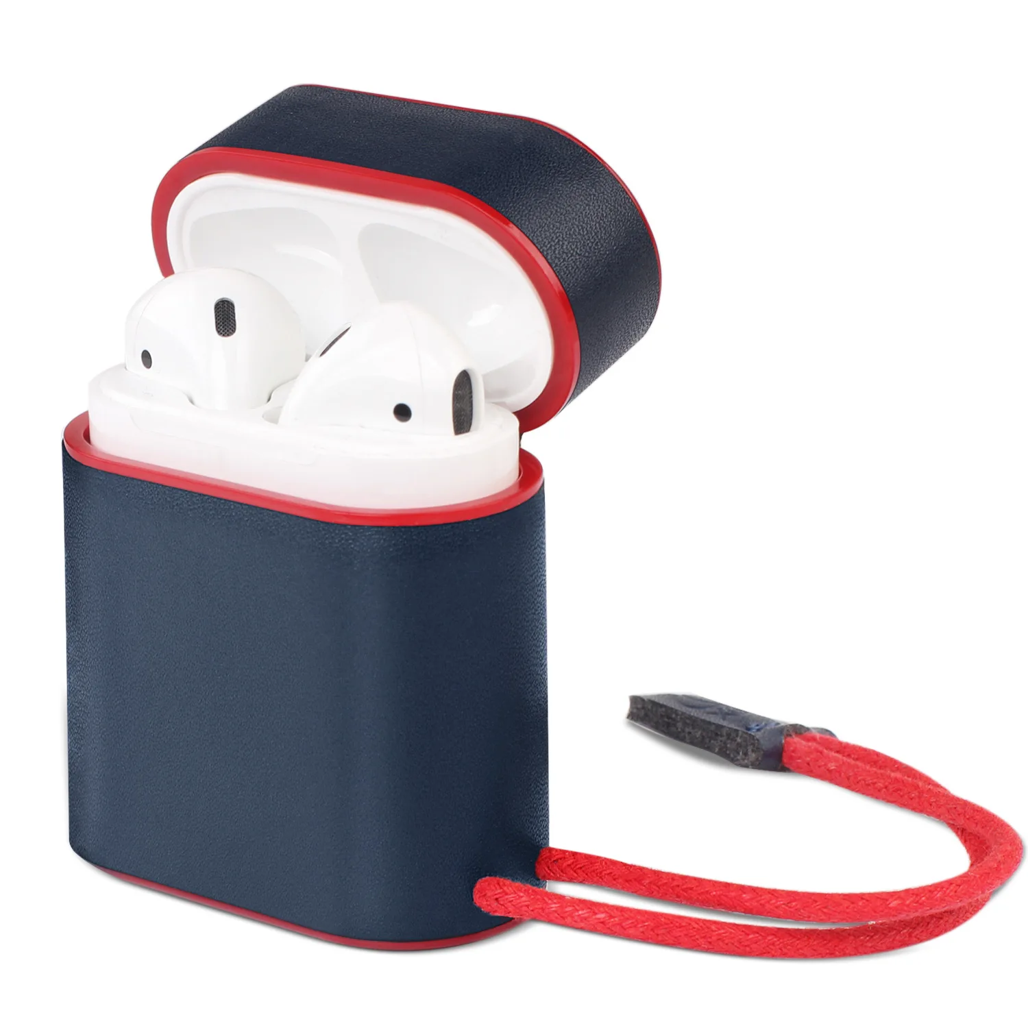 

AirPods Case Drop-Resistant Protective Microfiber PU Leather Earpod Cover for Apple AirPod 2&1 Earphones Charging Case