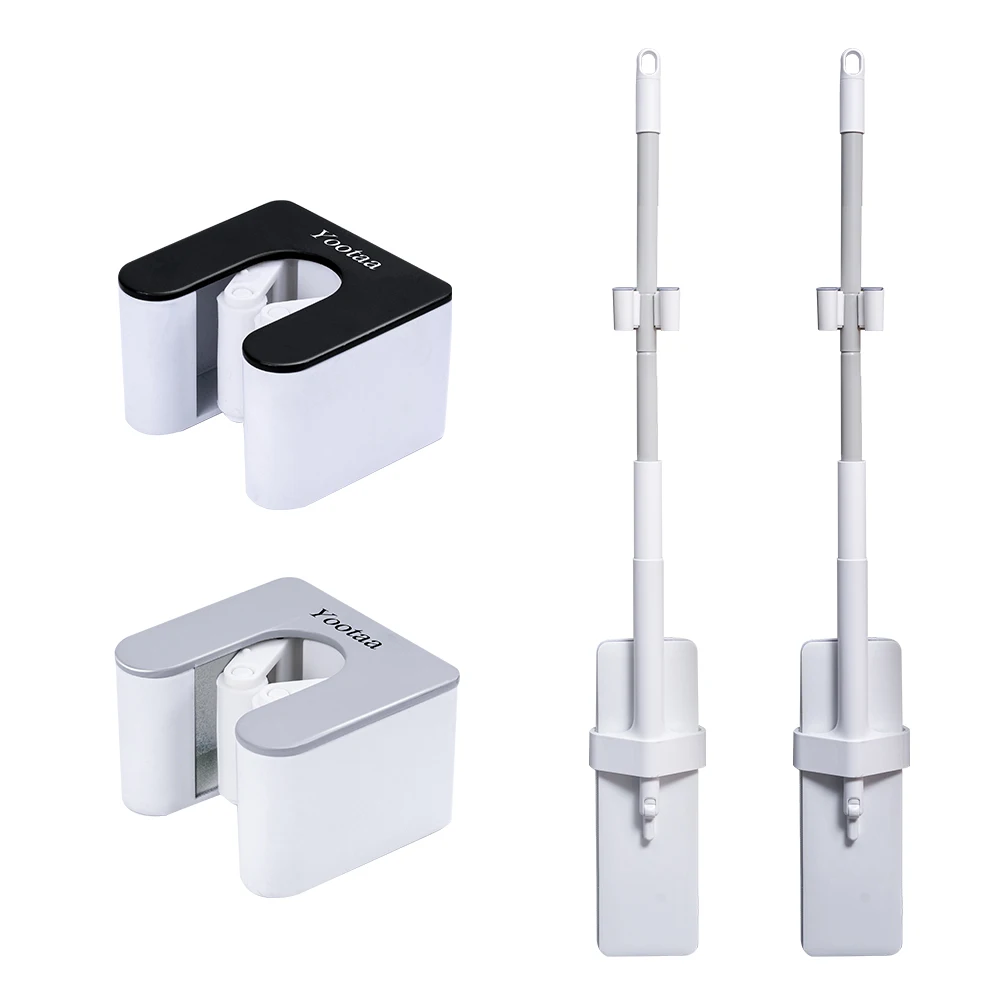 

Wall Mounted Mop Holder Shelf Organizer Rack Storage Kitchen Accessories Broom Hanger Mop Hook Rack Bathroom Hanging On Wall