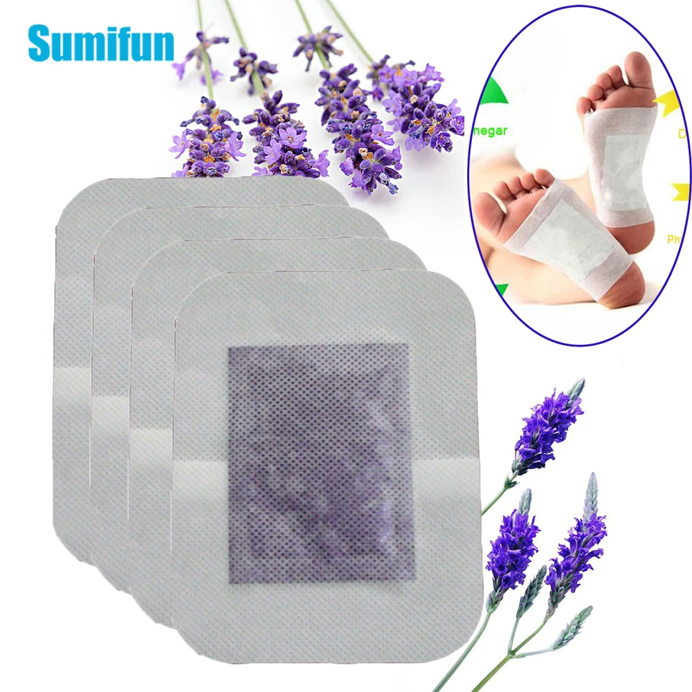4 шт./лот Лавандовый детоксикационный пластырь для ног клейкий удаление токсинов