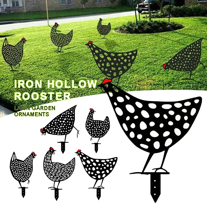 

Garden Decoration Easter Decoration Plastic Chicken Gardening Yard Decoration Acrylic Art Outdoor Garden Decoration
