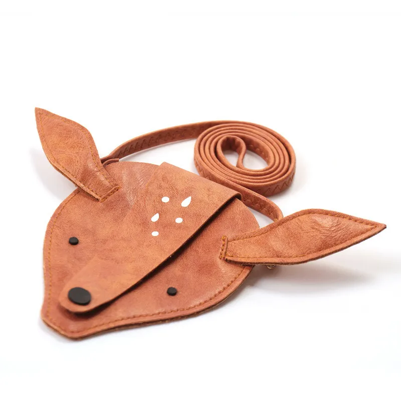 Детская сумка через плечо INS ручной работы из искусственной кожи в форме головы