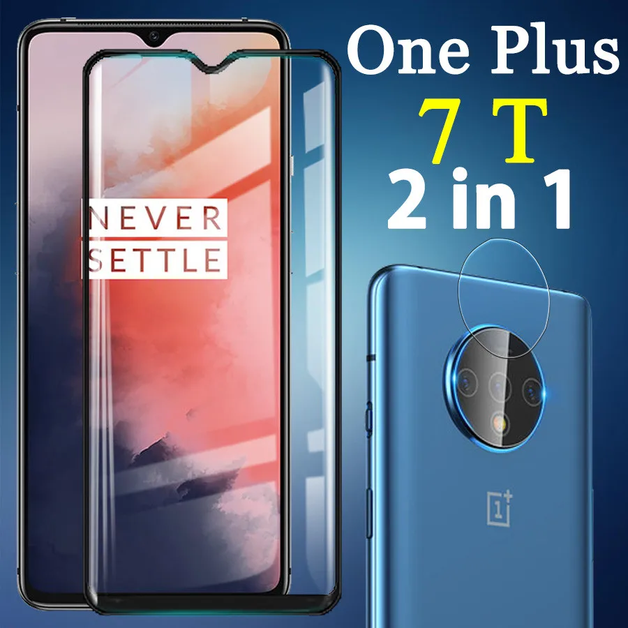 2 в 1 для oneplus 7 T закаленное стекло s10e защитное plus one 0neplus glas e с объективом камеры