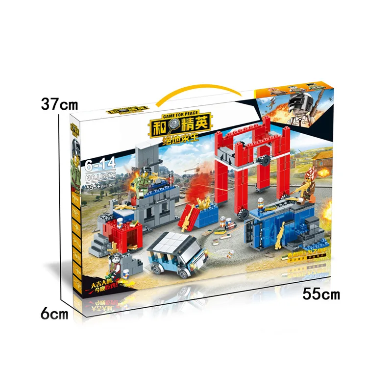 555 шт. 4 в 1 PUBG duplo Technic Brick Block Scene Car Gun строительные блоки игрушки подарок для