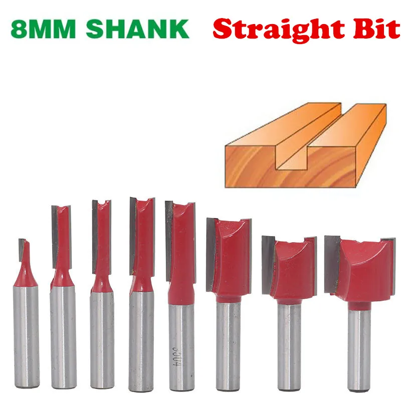 1 шт. 8 мм хвостовик прямой/Dado фрезы деревообрабатывающие режущие инструменты