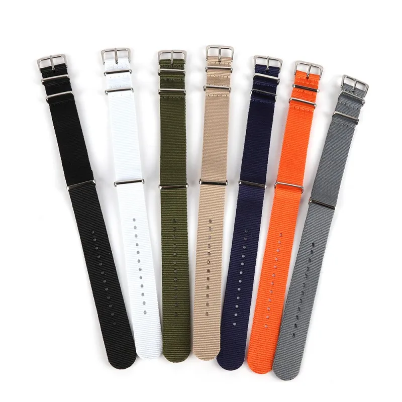 Тканые Ремешки для наручных часов нейлоновые спортивные ремешки 18 мм 20 22