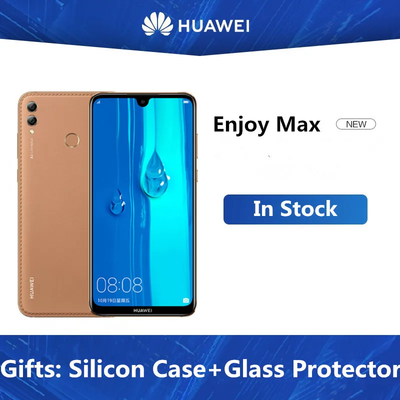 DHL Быстрая HuaWei Enjoy Max 4G LTE мобильный телефон Android 9,1 7,1" FHD 2240X1080 6 Гб ram 128 ГБ RAOM 16,0 Мп отпечаток пальца