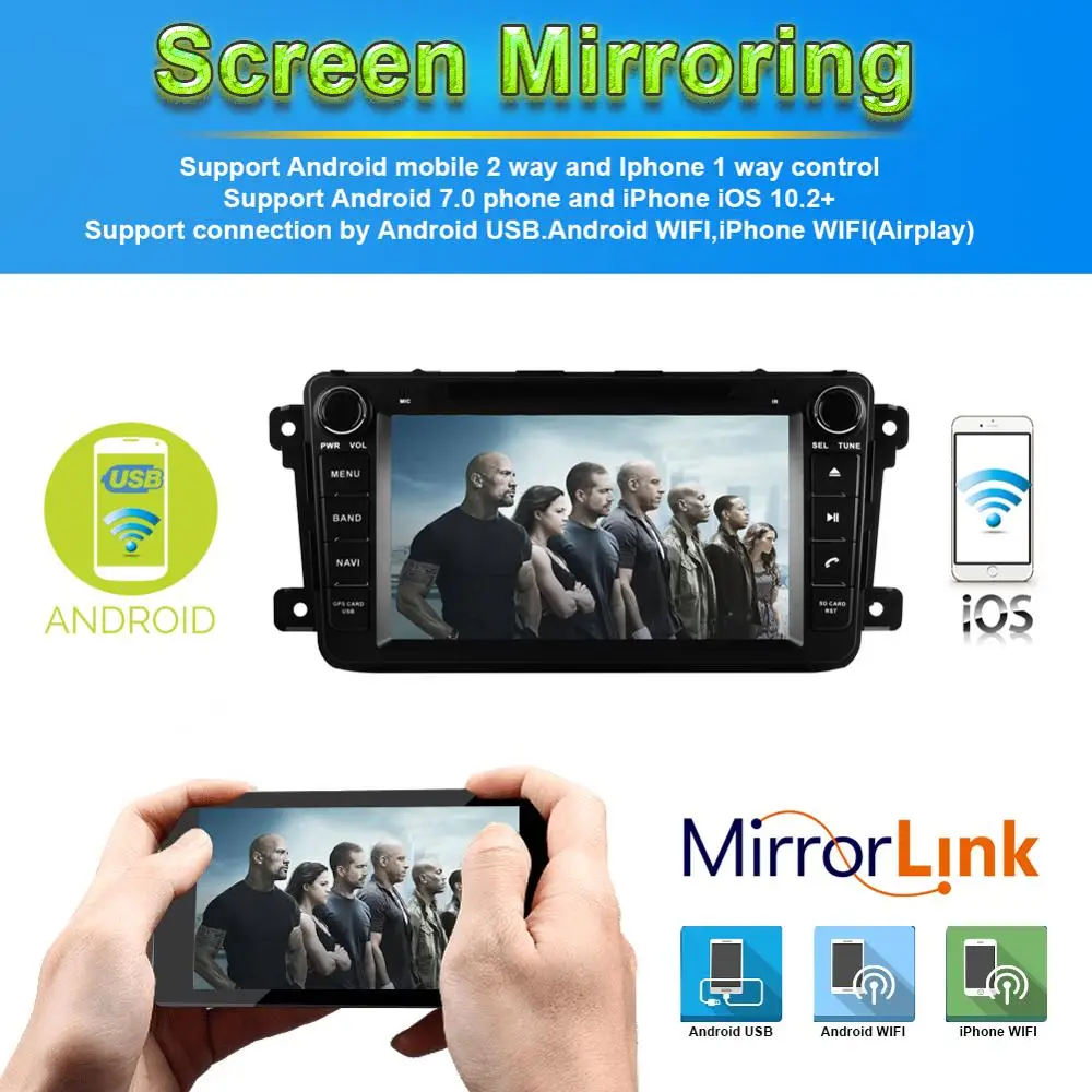 8&quot Android 10.0 Car GPS Navigation For Mazda CX9 CX-9 2007-2017 Radio Multimedia DVD Player with Bluetooth WiFi Mirror Link |