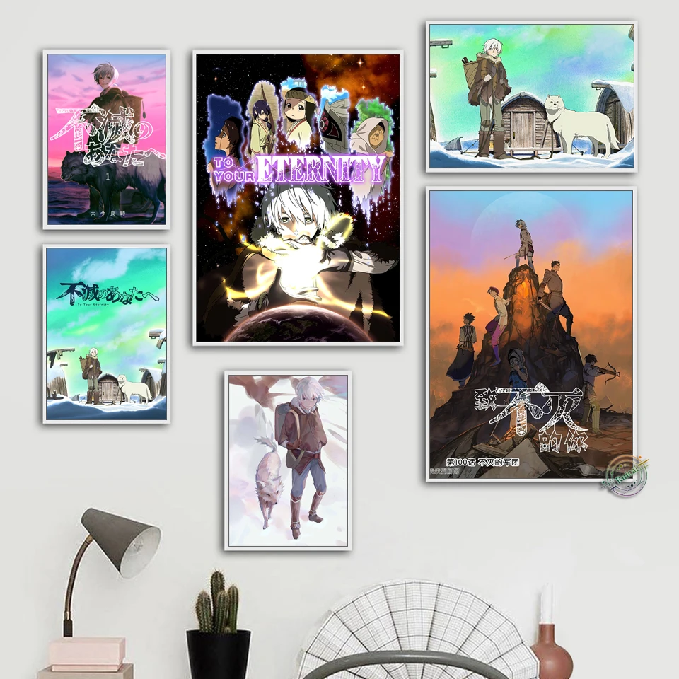 

Аниме плакат на холсте «к тебе вечность», искусство, HD печать, Настенная картина для гостиной, домашний декор, подарок