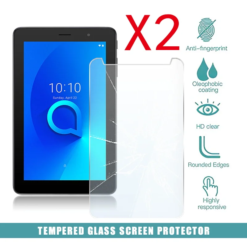 2Pcs Tablet Tempered Glass Screen Protector Cover for Alcatel 1T 7 Full Coverage Anti-Fingerprint Film | Компьютеры и офис