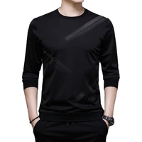 spring and autumn winter new mens long sleeve round neck pullover sweater mens youth fashion handsome t shirt mens wear