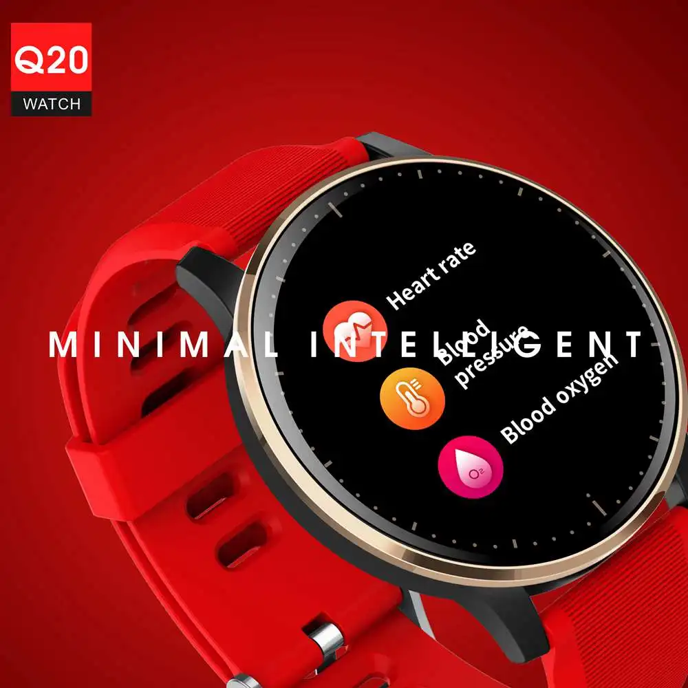 Фитнес-браслет Q20 2019 умные часы с сенсорным экраном водонепроницаемые измерением