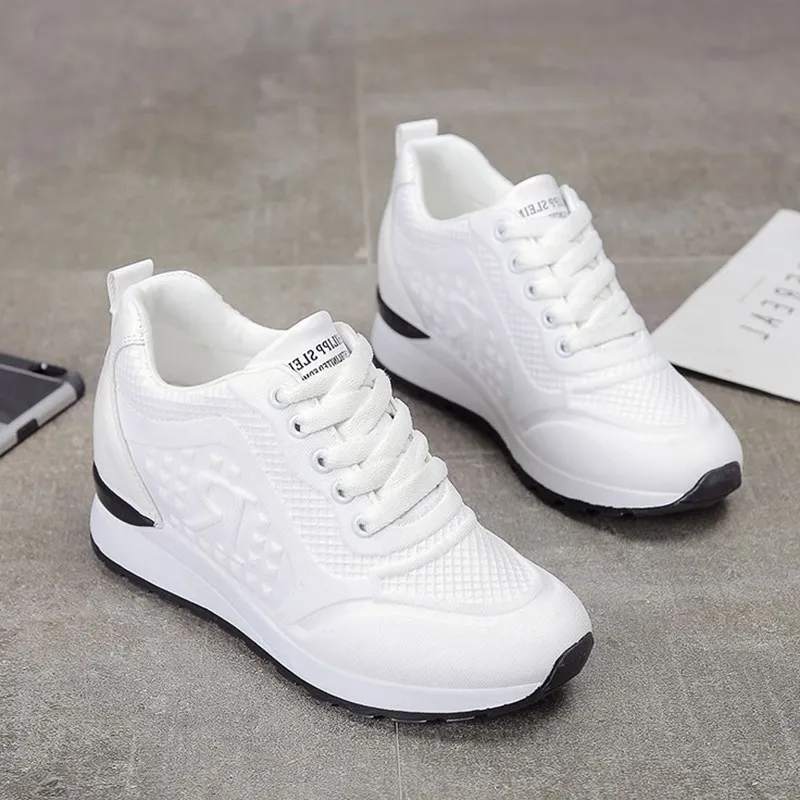 Кроссовки YeddaMavis женские на высокой платформе повседневная обувь для тренировок