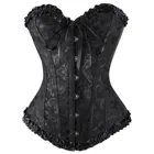 Сексуальный кружевной Женский корсет Overbust, эротический Женский корсет с цветочной застежкой-молнией, Женская парча, викторианская мода, Прямая поставка