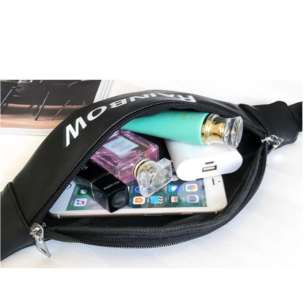 Женская сумка через плечо нагрудная с карманом уличная Косметическая кожаная на