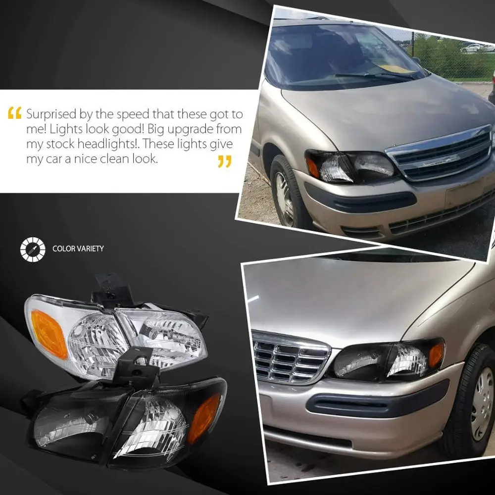 Черные фары для Chevy-Venture-Montana черные янтарные угловые сигнальные |