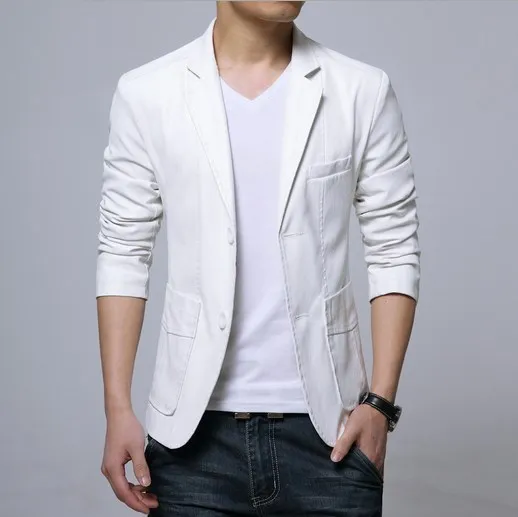 Мужской пиджак из искусственной кожи красный белый черный коричневый хаки